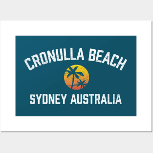 Cronulla Beach Sydney Australia NSW Sunset Palm Posters and Art